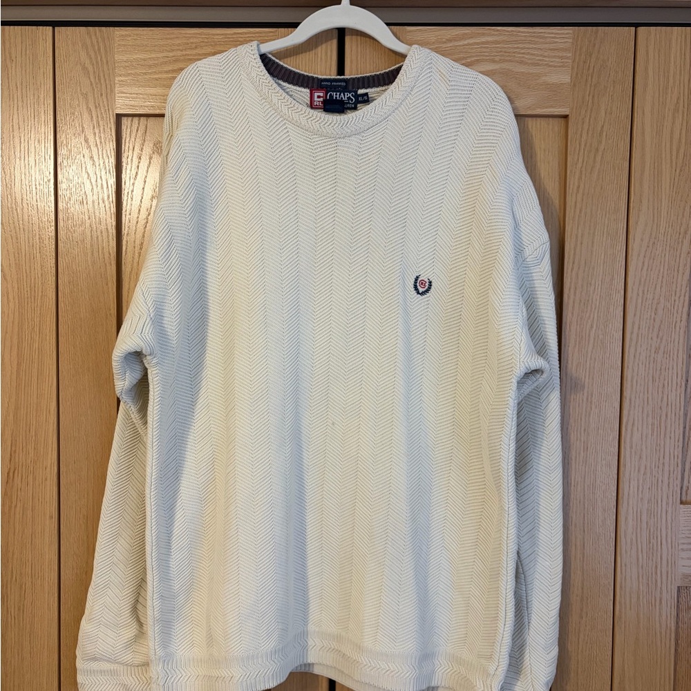 Ralph Lauren Men's Cream Crewneck Sweater